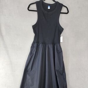 NWT Old Navy Womens Tall Large Black Maxi Dress Tank Ballet Party Sleeveless